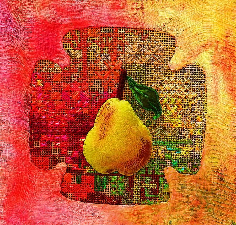 Cross Stitch Pear Photograph by Ron Harpham