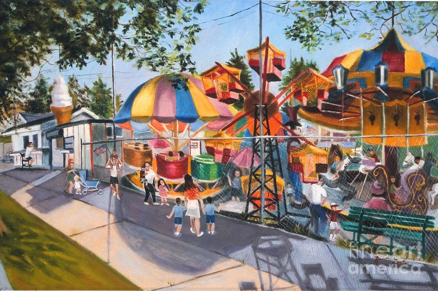 Crossbay Amusement Park Painting by Madeline  Lovallo