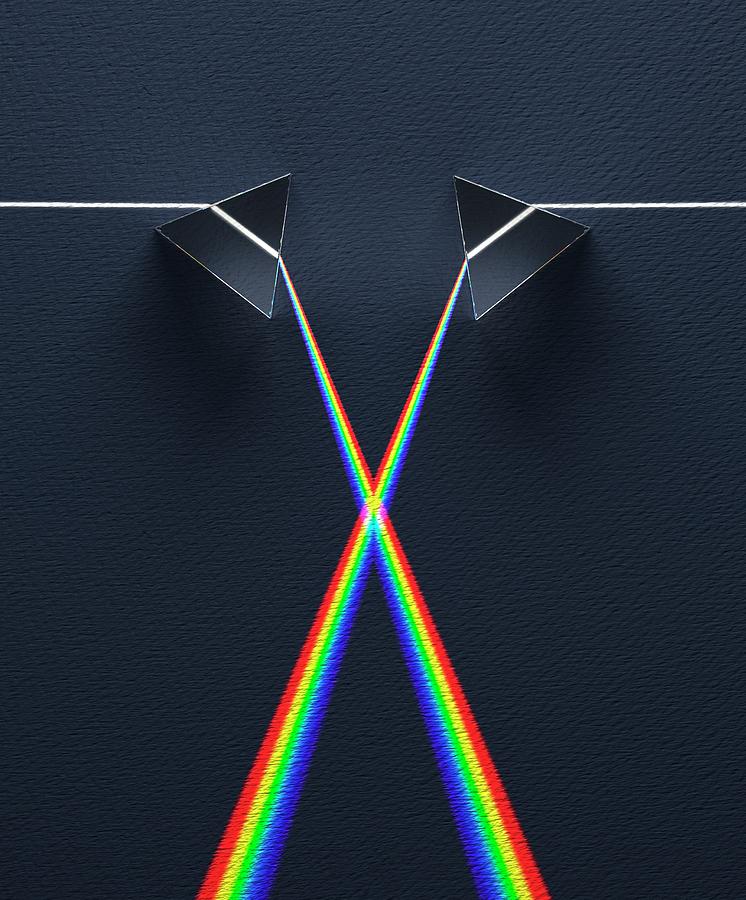 Crossed Prisms With Spectra Photograph by David Parker