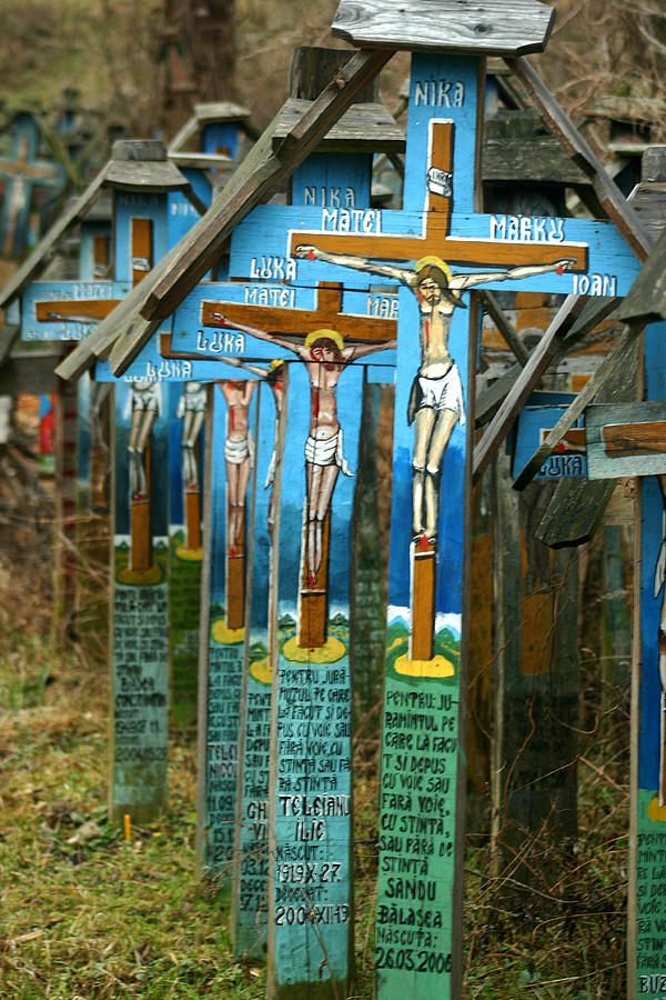Crosses in an Orthodox graveyard Photograph by Emanuel Tanjala
