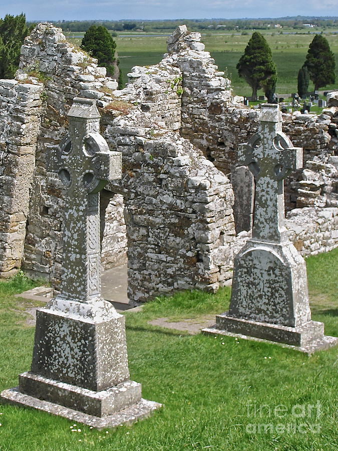 Crosses of Clonmacnoise Photograph by Suzanne Oesterling