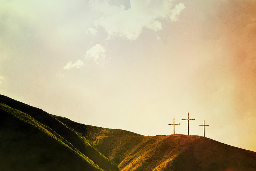 Crosses on Hillside Photograph by RyanJLane