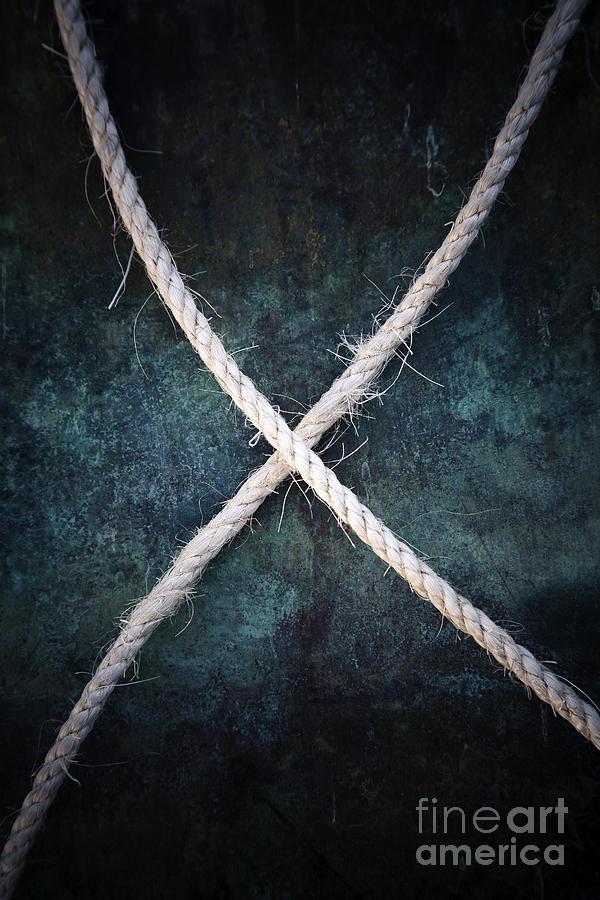 Crossed Rope Photograph by Maria Heyens