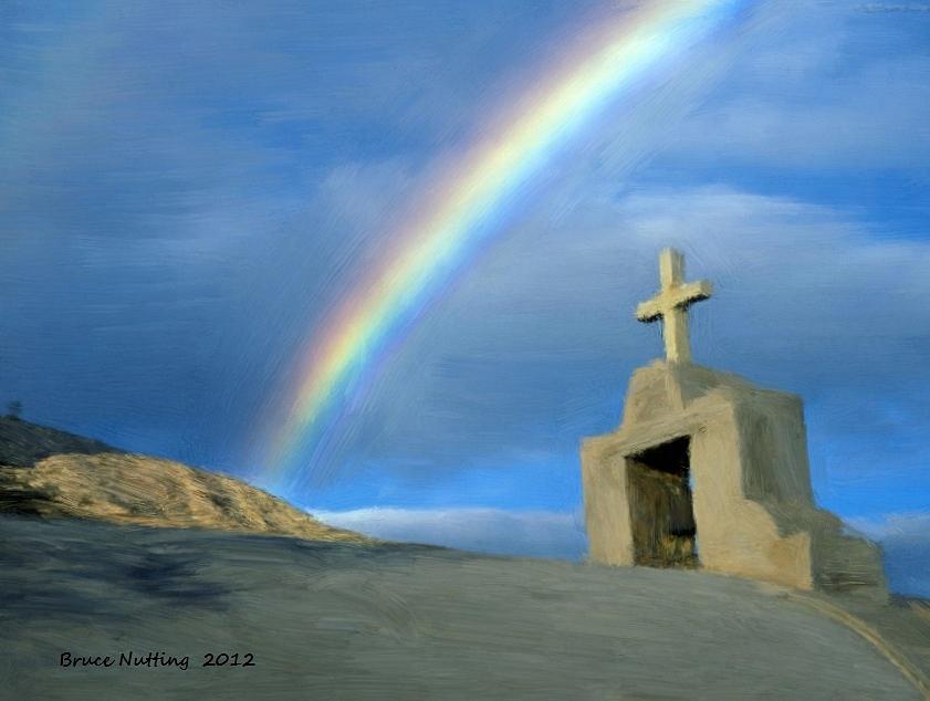 Crossing a Rainbow Painting by Bruce Nutting