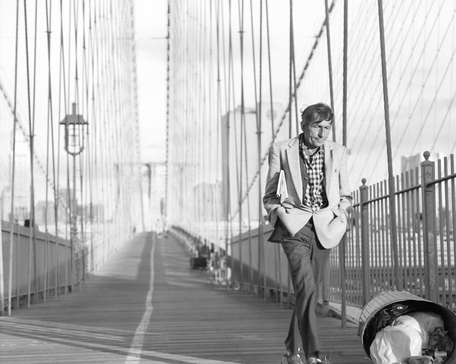 Crossing Brooklyn Bridge Photograph