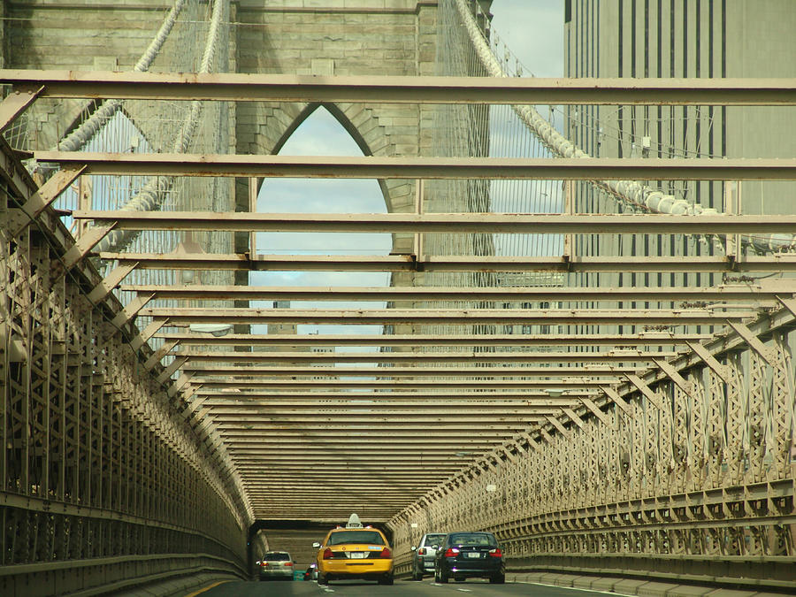 Crossing Brooklyn Bridge Photograph by Keith Thomson