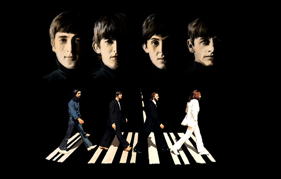 The Beatles - Crossing History. II  Painting by Iconic Images Art Gallery David Pucciarelli