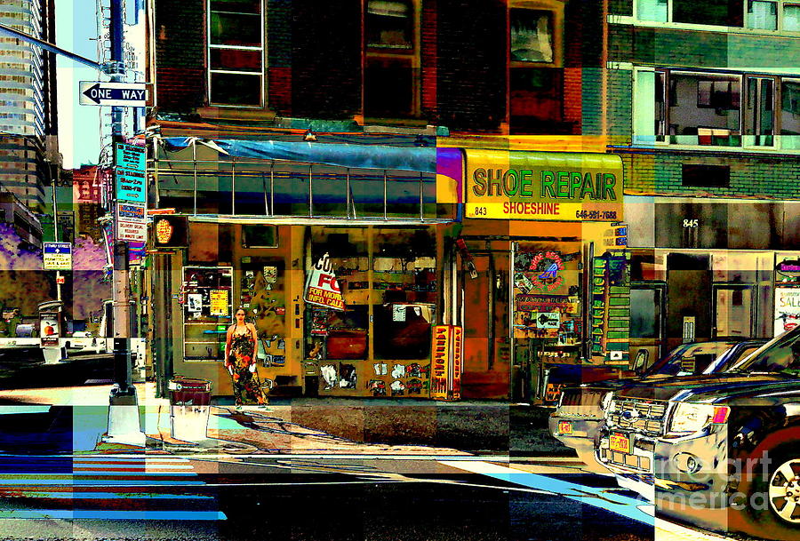 Abstract Photograph - Street Crossing No. 9 - New York City Sreet Scene by Miriam Danar
