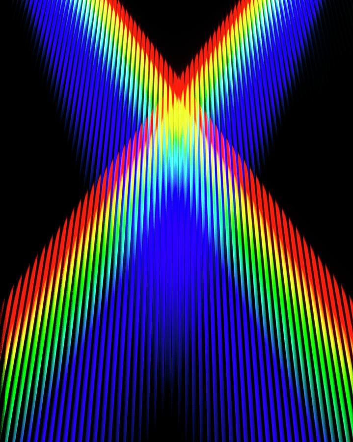 Crossing Spectra Of Coloured Light Photograph by David Parker
