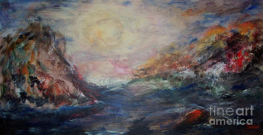 Landscape Painting - Crossing The Strait by Mary Sedici Landscape Painting - Crossing The Strait by Mary Sedici