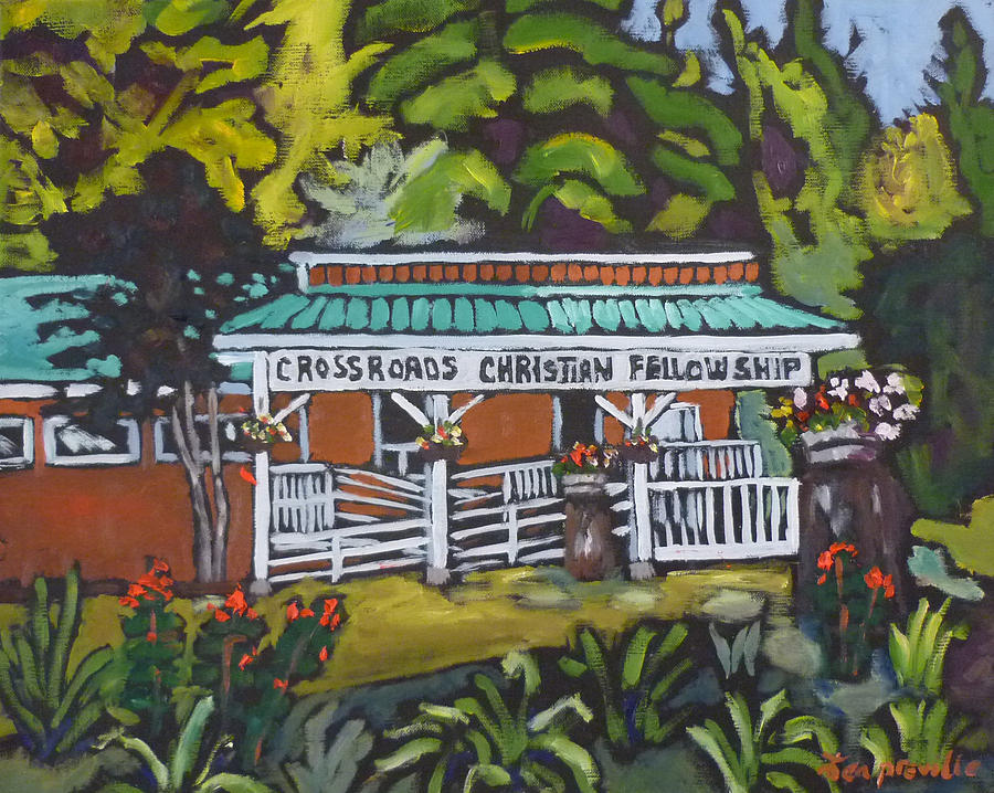 Salmo Painting - Crossroads Christian Fellowship Salmo by Tea Preville