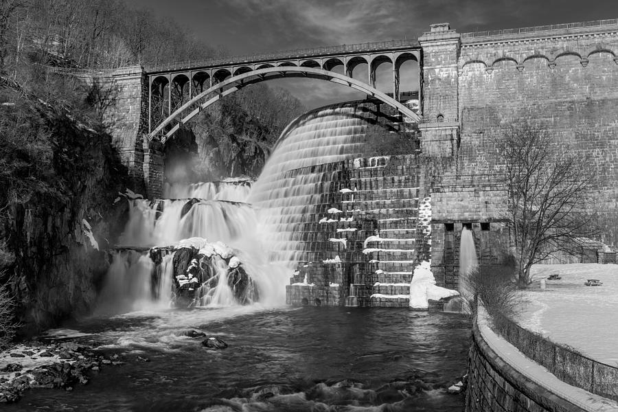 Winter Photograph - Croton Dam BW by Susan Candelario
