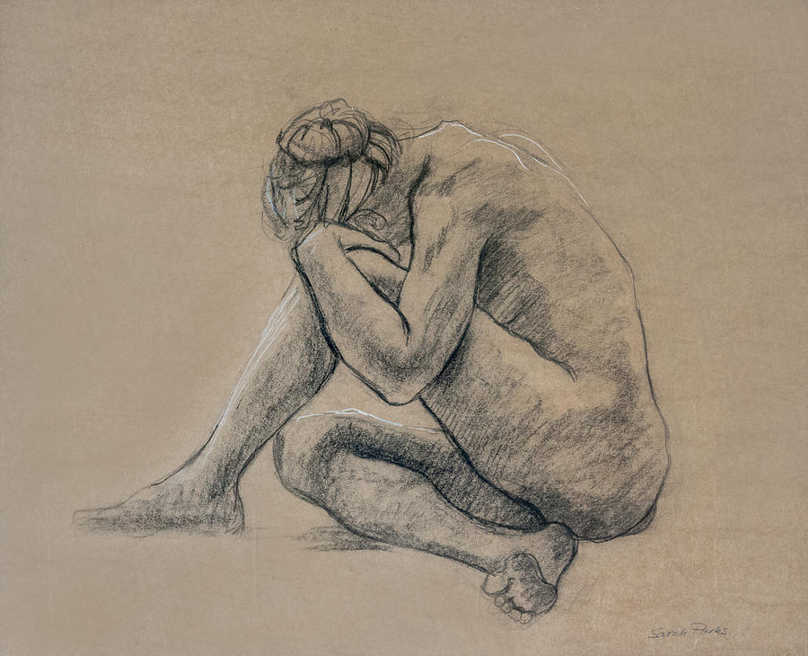 Crouched Drawing by Sarah Parks