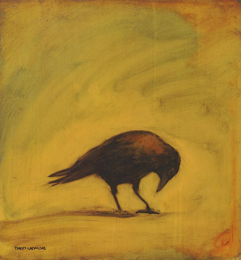 Crow 11 Painting by David Ladmore