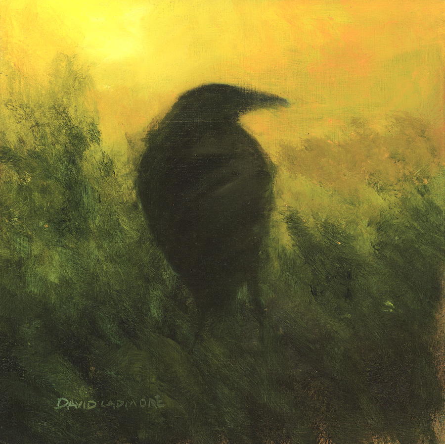 Crow 5 Painting by David Ladmore