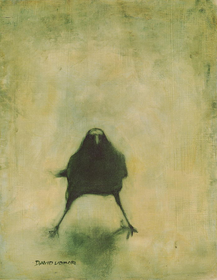 Crow Painting - Crow 6 by David Ladmore