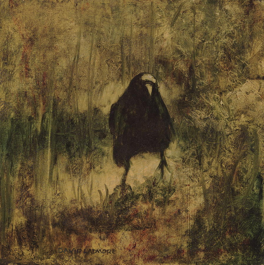 Crow 8 Painting by David Ladmore