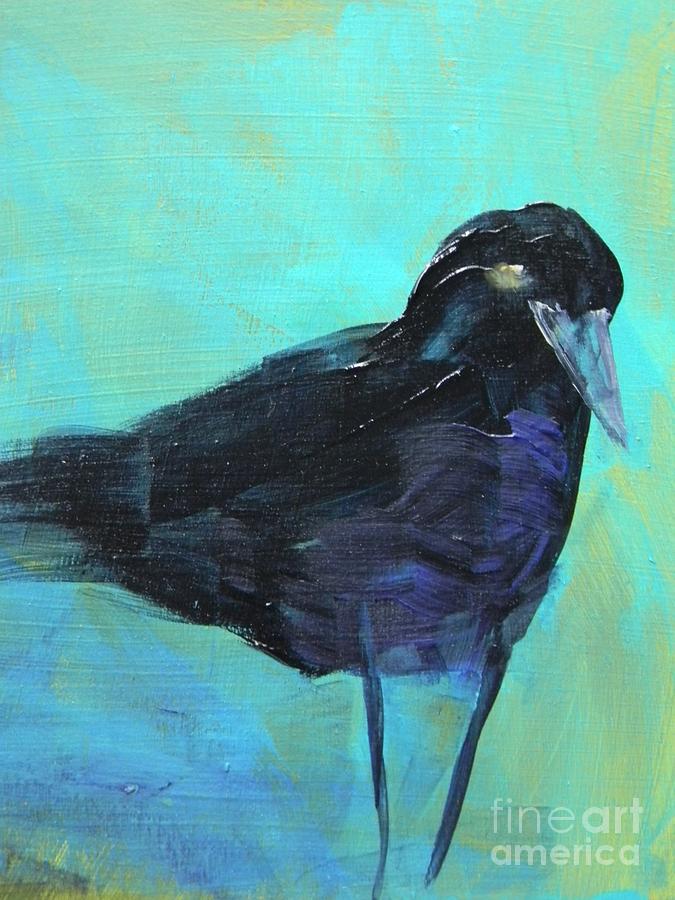 Crow Painting - Crow by Lisa Schorr