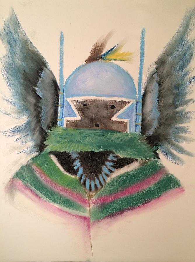 Crow Pastel - Crow Mother Kachina by Sean Begaye
