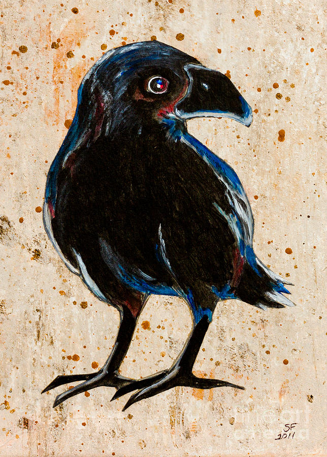 Crow Painting by Stefanie Forck