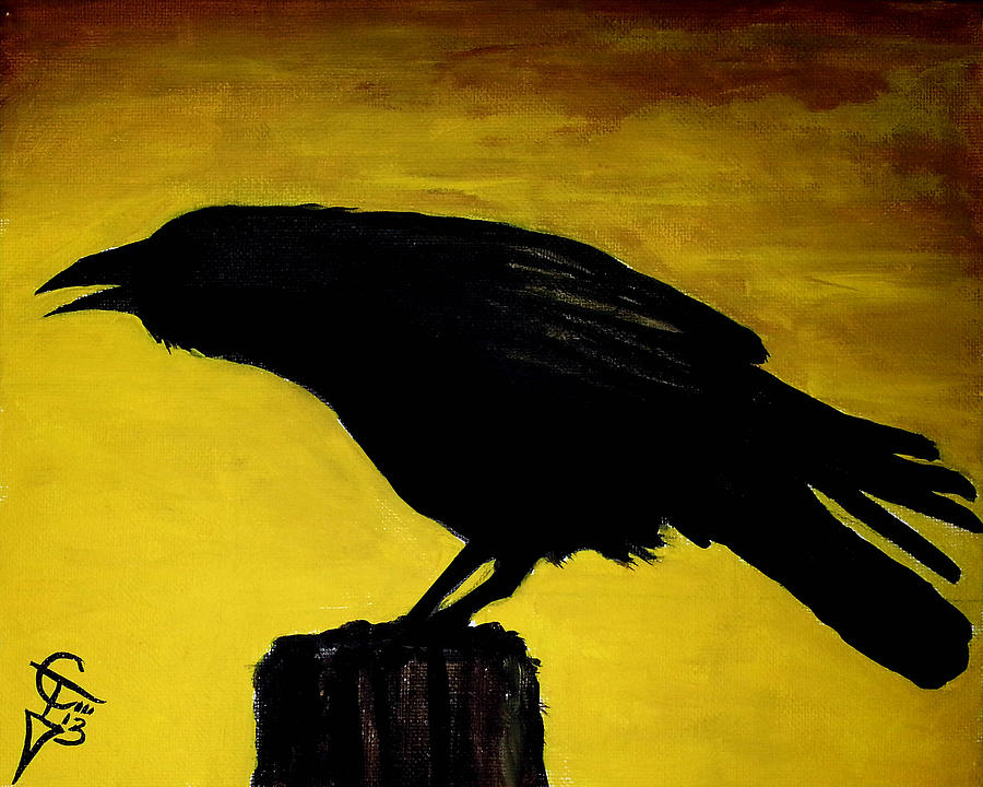 Crow Painting by Tom Carlton