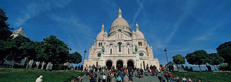 Crowd At A Basilica, Basilique Du Sacre Photograph by Panoramic Images