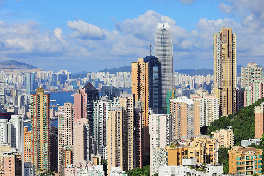 Crowded Apartment Building In Hong Kong Photograph by Ngkaki