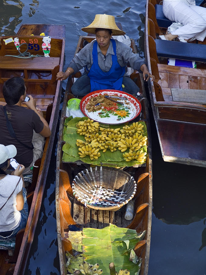 Floating Market Photograph - Crowded Stream by Sally Weigand
