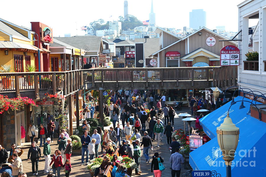 Crowds At Pier 39 San Francisco California 5D26093 Photograph By ...