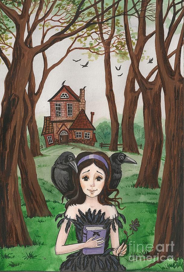 Crowgirl Painting by Margaryta Yermolayeva