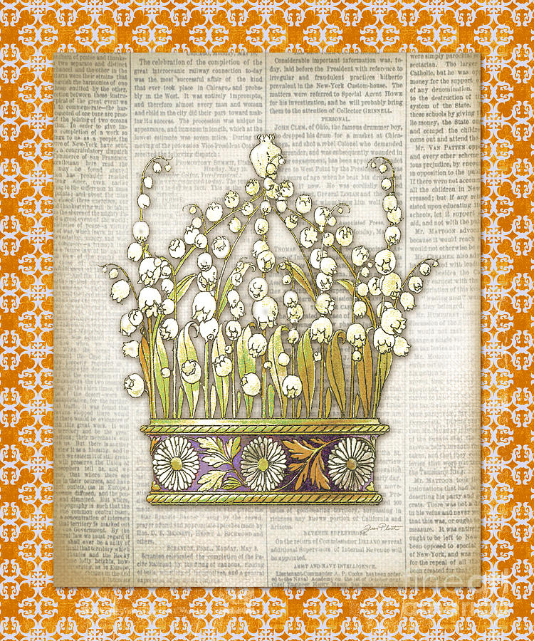 News Paper Digital Art - Crown-8 by Jean Plout
