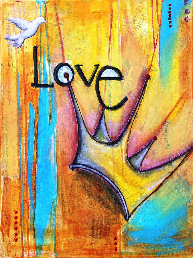 Crown of Love Mixed Media by Carrie Todd