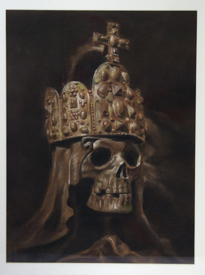 Crowned Death Drawing by Paez  Antonio