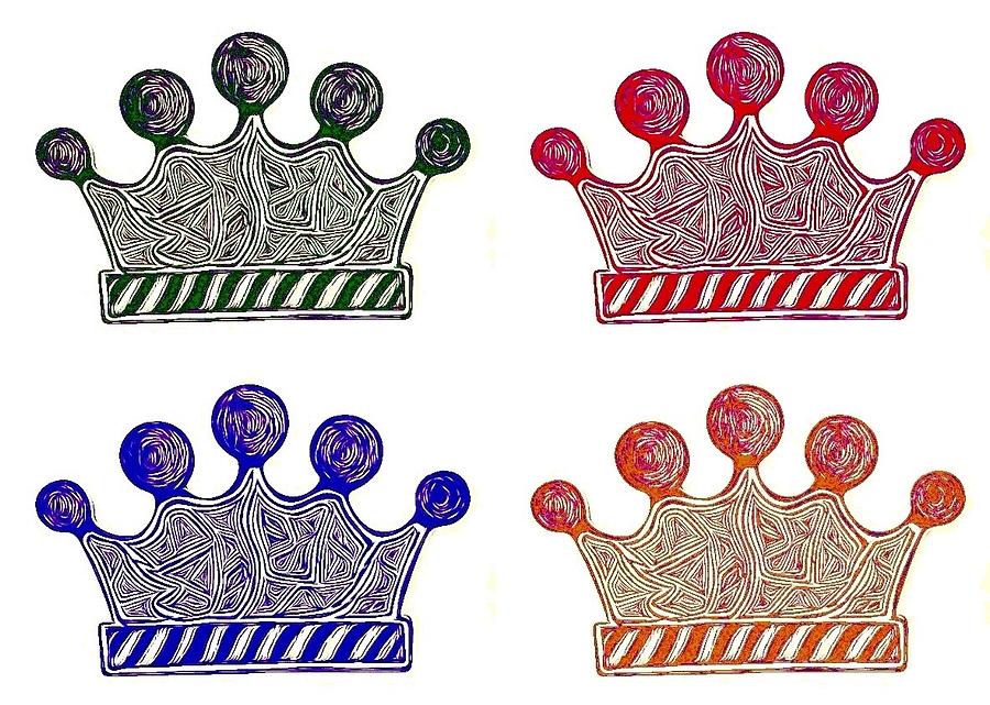 Abstract Photograph - Crowns #popart #abstract #colors by Alexis Escobar