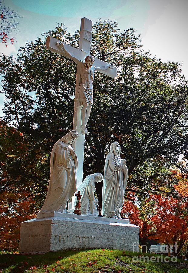 Crucifiction at Calvary Cemetery Photograph by Rita Brown