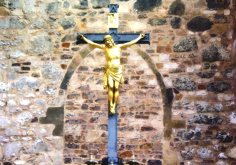 Jesus Christ Painting - Crucified by VRL Arts