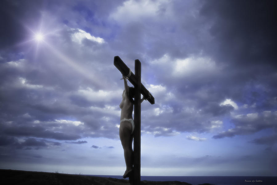 Landscape Photograph - Crucifix in the light by Ramon Martinez