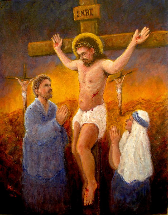 Crucifixion Painting by Donelli  DiMaria