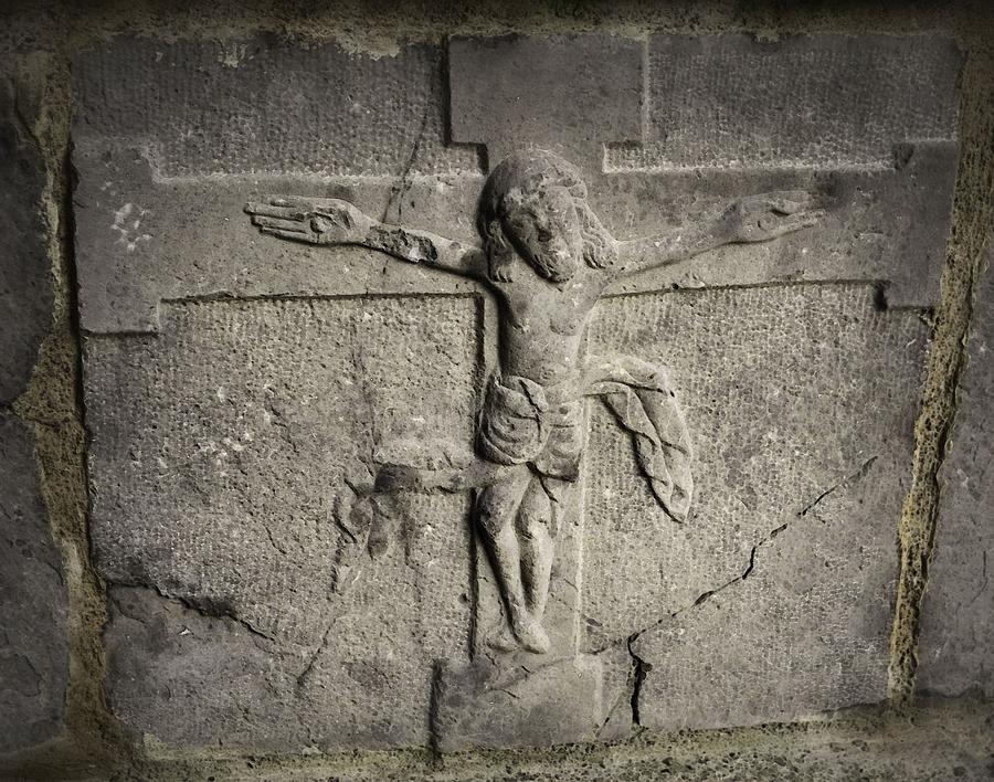 Crucifixion Stone at Jerpoint Abbey Photograph by Nadalyn Larsen