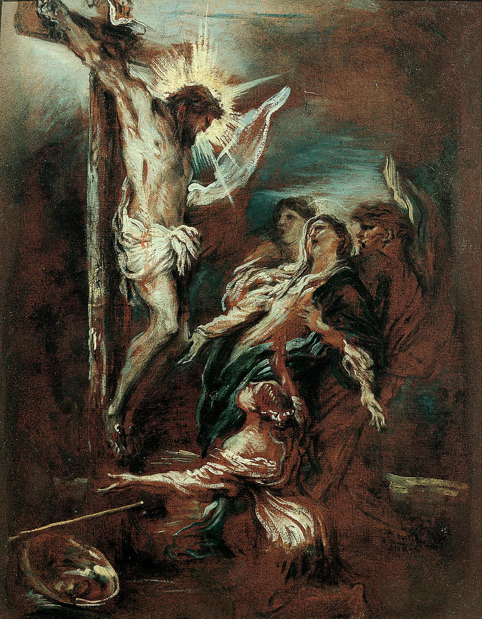 Crucifixion Painting by Giovanni Benedetto Castiglione