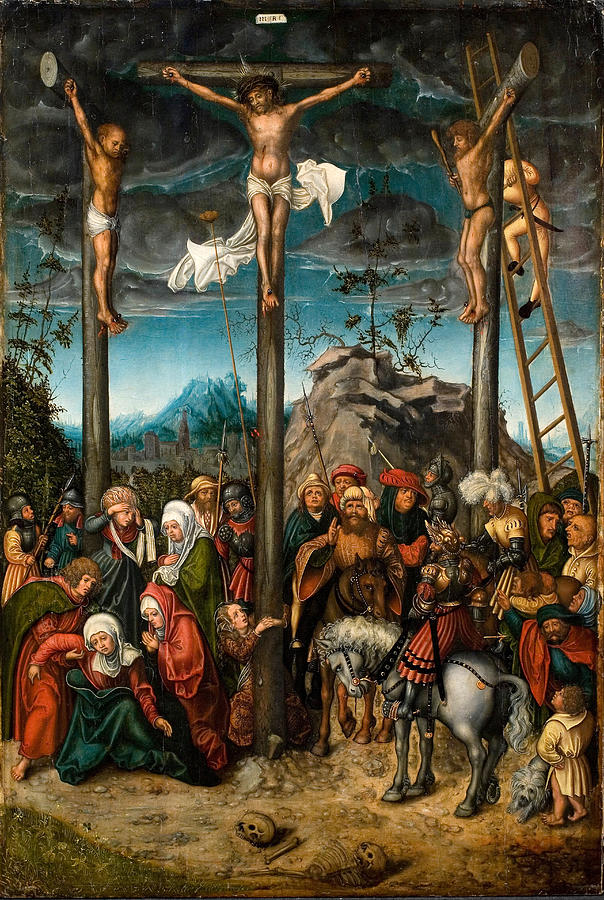 Crucifixion Painting by Lucas Cranach the Elder