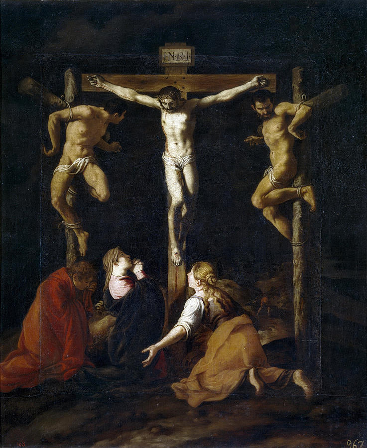 Pedro Orrente Painting - Crucifixion by Pedro Orrente