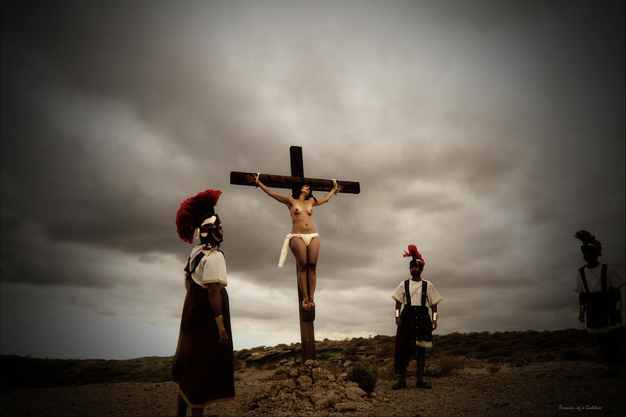 Movie Photograph - Crucifixion scene of Roman Movie by Ramon Martinez