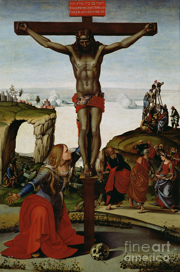 Crucifixion with Mary Magdalene Painting by Luca Signorelli - Fine Art