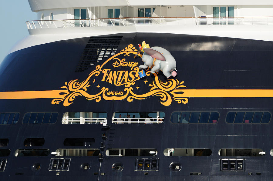 Cruise ship Disney Fantasy stern with Dumbo Photograph by Bradford Martin