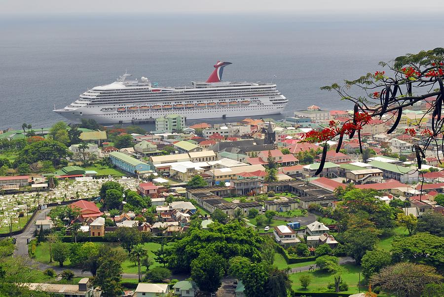 Cruise Ship in Dominica Photograph by Willie Harper