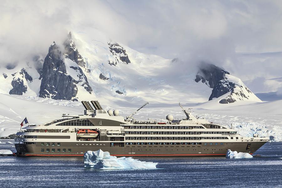 Cruise Ship L'austral Sailing Antarctica Photograph by Alfred Pasieka ...