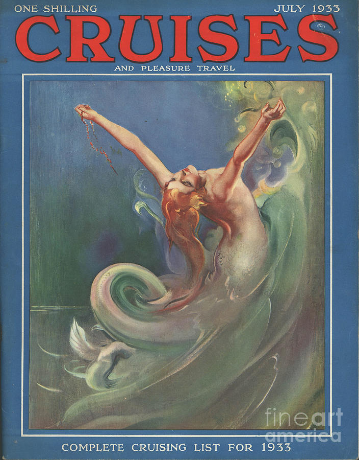 1930s Drawing - Cruises 1930s Uk   Mermaids Magazines by The Advertising Archives