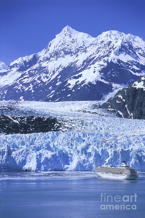 Cruiseship at Glacier Bay Photograph by Mark Kelley