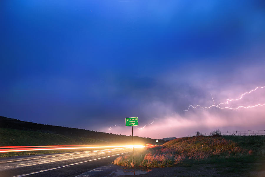 Cruising Highway 36 Into the Storm 1 Photograph by James BO Insogna